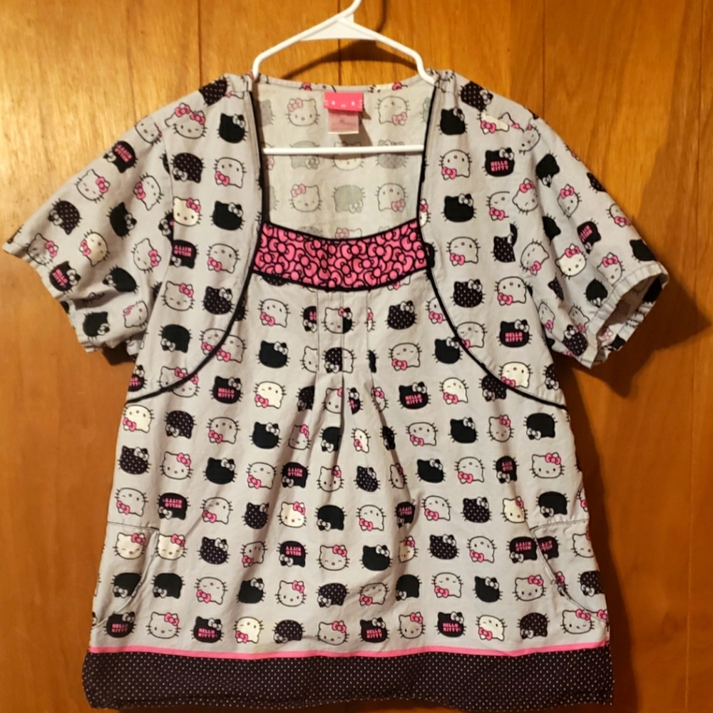 Hello Kitty maternity scrub top